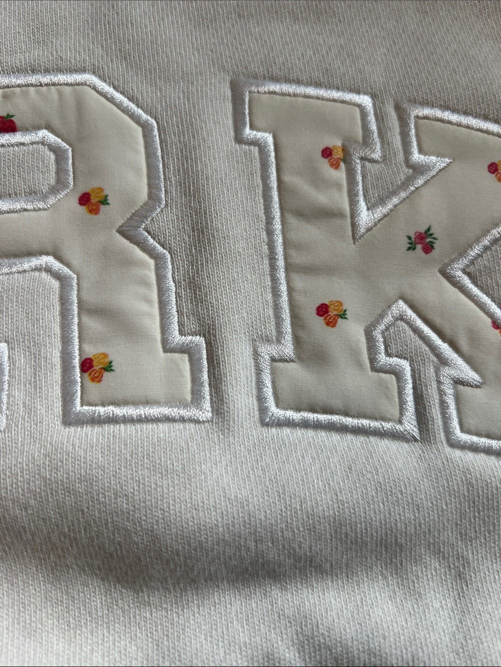 PARKE Ivory Floral Varsity Heritage Mockneck Size S/M Maggie & Emma NIB NWT - Picture 12 of 13